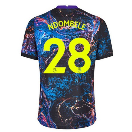 Naisten Jalkapallo Tanguy Ndombele #28 Monivärinen Vieraspaita 2021/22 Lyhythihainen Paita T-paita