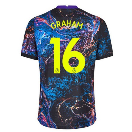 Naisten Jalkapallo Kit Graham #16 Monivärinen Vieraspaita 2021/22 Lyhythihainen Paita T-paita