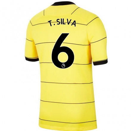 Naisten Jalkapallo Thiago Silva #6 Keltainen Vieraspaita 2021/22 Lyhythihainen Paita T-paita