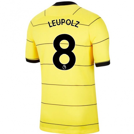 Naisten Jalkapallo Melanie Leupolz #8 Keltainen Vieraspaita 2021/22 Lyhythihainen Paita T-paita