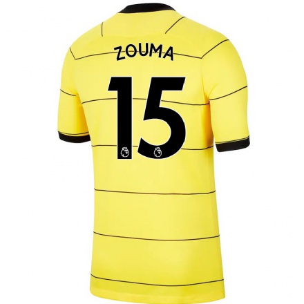 Naisten Jalkapallo Kurt Zouma #15 Keltainen Vieraspaita 2021/22 Lyhythihainen Paita T-paita