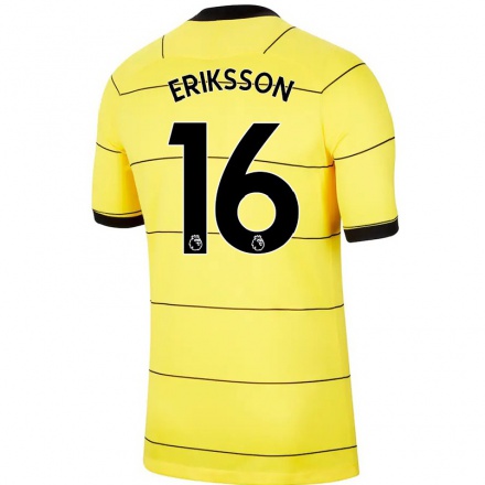 Naisten Jalkapallo Magdalena Eriksson #16 Keltainen Vieraspaita 2021/22 Lyhythihainen Paita T-paita