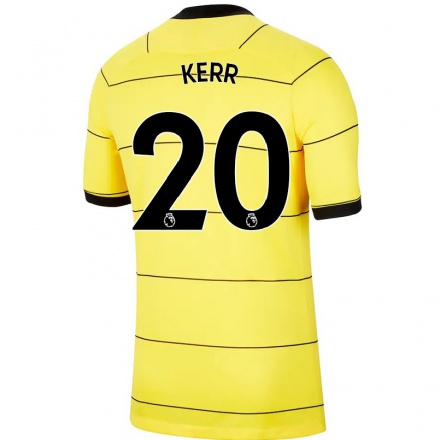 Naisten Jalkapallo Sam Kerr #20 Keltainen Vieraspaita 2021/22 Lyhythihainen Paita T-paita