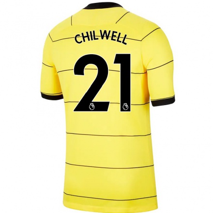 Naisten Jalkapallo Ben Chilwell #21 Keltainen Vieraspaita 2021/22 Lyhythihainen Paita T-paita