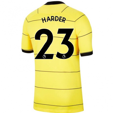 Naisten Jalkapallo Pernille Harder #23 Keltainen Vieraspaita 2021/22 Lyhythihainen Paita T-paita