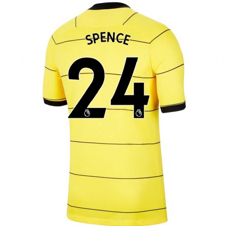 Naisten Jalkapallo Drew Spence #24 Keltainen Vieraspaita 2021/22 Lyhythihainen Paita T-paita