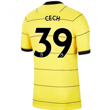 Naisten Jalkapallo Petr Cech #39 Keltainen Vieraspaita 2021/22 Lyhythihainen Paita T-paita