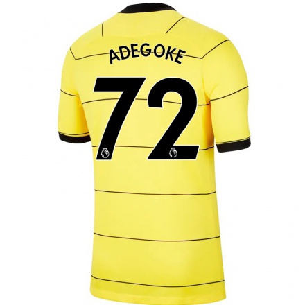Naisten Jalkapallo Prince Adegoke #72 Keltainen Vieraspaita 2021/22 Lyhythihainen Paita T-paita