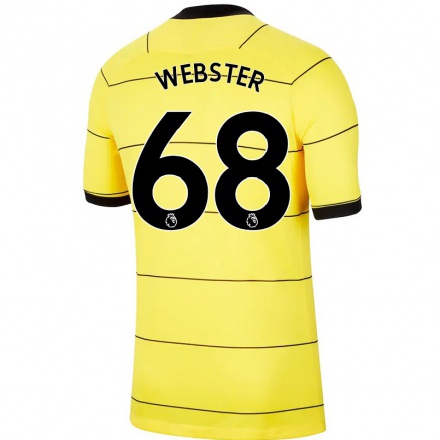 Naisten Jalkapallo Charlie Webster #68 Keltainen Vieraspaita 2021/22 Lyhythihainen Paita T-paita
