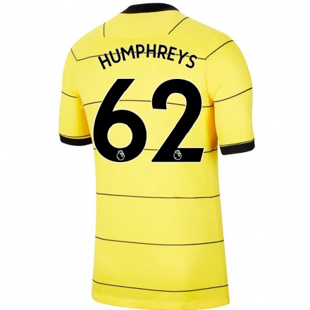 Naisten Jalkapallo Bashir Humphreys #62 Keltainen Vieraspaita 2021/22 Lyhythihainen Paita T-paita