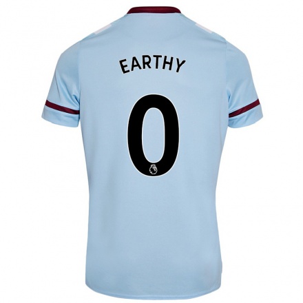 Naisten Jalkapallo George Earthy #0 Taivaansininen Vieraspaita 2021/22 Lyhythihainen Paita T-paita