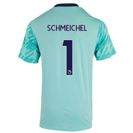 Naisten Jalkapallo Kasper Schmeichel #1 Vaaleanvihreä Vieraspaita 2021/22 Lyhythihainen Paita T-paita