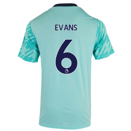 Naisten Jalkapallo Jonny Evans #6 Vaaleanvihreä Vieraspaita 2021/22 Lyhythihainen Paita T-paita