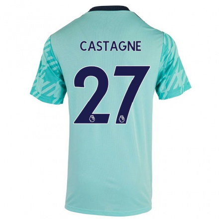 Naisten Jalkapallo Timothy Castagne #27 Vaaleanvihreä Vieraspaita 2021/22 Lyhythihainen Paita T-paita