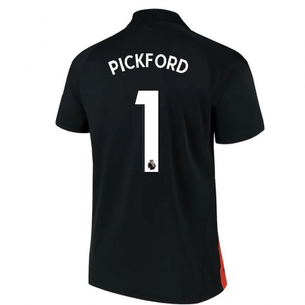 Naisten Jalkapallo Pickford #1 Musta Vieraspaita 2021/22 Lyhythihainen Paita T-paita