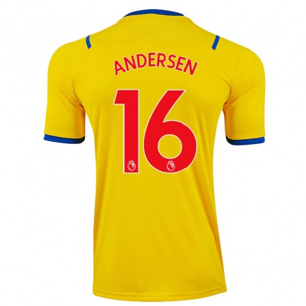 Naisten Jalkapallo Joachim Andersen #16 Keltainen Vieraspaita 2021/22 Lyhythihainen Paita T-paita