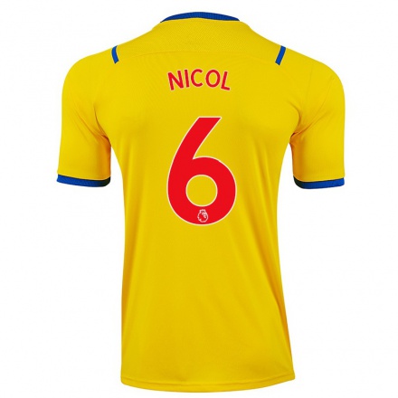 Naisten Jalkapallo Leigh Nicol #6 Keltainen Vieraspaita 2021/22 Lyhythihainen Paita T-paita