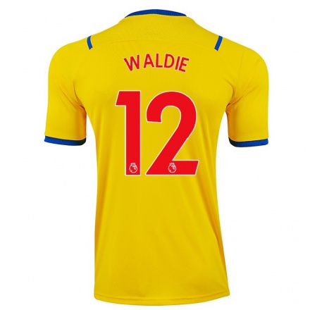 Naisten Jalkapallo Lizzie Waldie #12 Keltainen Vieraspaita 2021/22 Lyhythihainen Paita T-paita