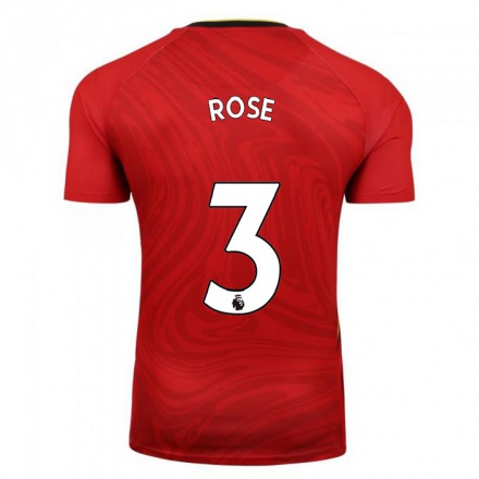 Naisten Jalkapallo Danny Rose #3 Punainen Vieraspaita 2021/22 Lyhythihainen Paita T-paita