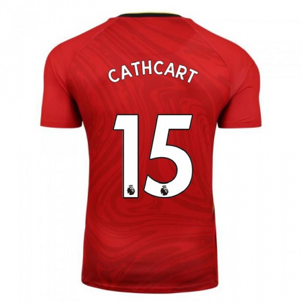 Naisten Jalkapallo Craig Cathcart #15 Punainen Vieraspaita 2021/22 Lyhythihainen Paita T-paita