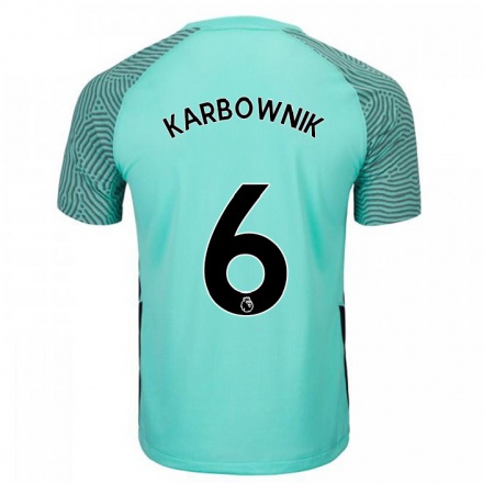 Naisten Jalkapallo Michal Karbownik #6 Tumma Taivaansininen Vieraspaita 2021/22 Lyhythihainen Paita T-paita