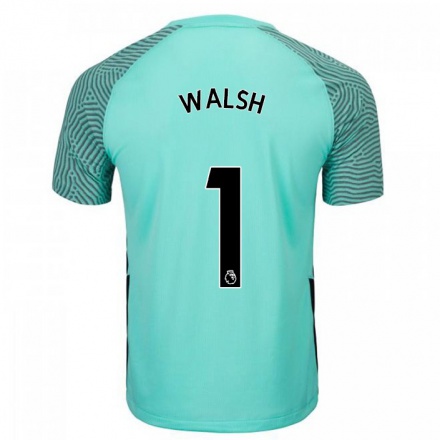 Naisten Jalkapallo Megan Walsh #1 Tumma Taivaansininen Vieraspaita 2021/22 Lyhythihainen Paita T-paita