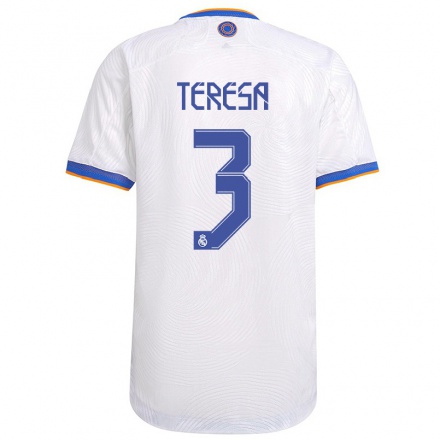Naisten Jalkapallo Teresa Abelleira #3 Valkoinen Kotipaita 2021/22 Lyhythihainen Paita T-paita