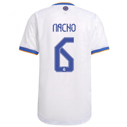 Naisten Jalkapallo Nacho Fernandez #6 Valkoinen Kotipaita 2021/22 Lyhythihainen Paita T-paita