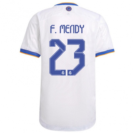 Naisten Jalkapallo Ferland Mendy #23 Valkoinen Kotipaita 2021/22 Lyhythihainen Paita T-paita