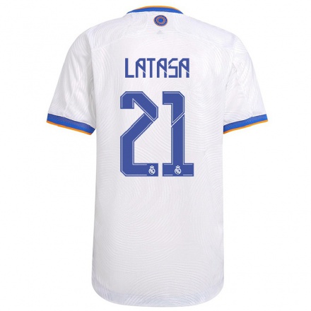 Naisten Jalkapallo Juanmi Latasa #21 Valkoinen Kotipaita 2021/22 Lyhythihainen Paita T-paita