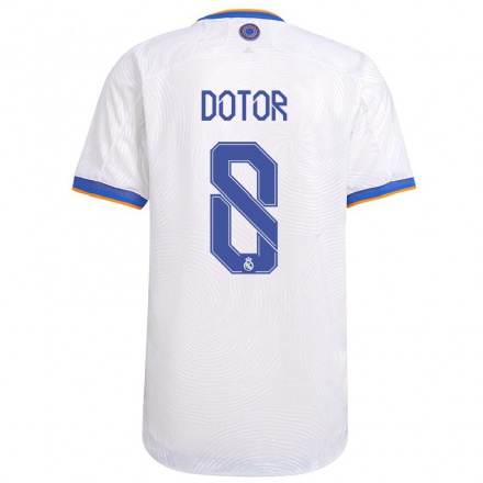 Naisten Jalkapallo Carlos Dotor #8 Valkoinen Kotipaita 2021/22 Lyhythihainen Paita T-paita