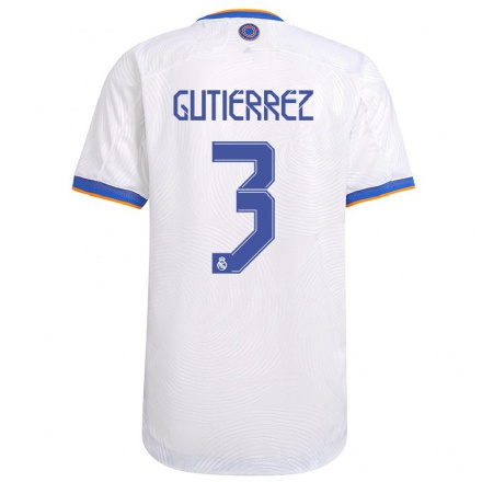 Naisten Jalkapallo Miguel Gutierrez #3 Valkoinen Kotipaita 2021/22 Lyhythihainen Paita T-paita