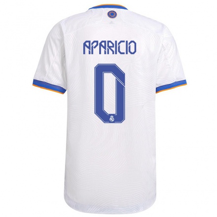 Naisten Jalkapallo Esteban Aparicio #0 Valkoinen Kotipaita 2021/22 Lyhythihainen Paita T-paita