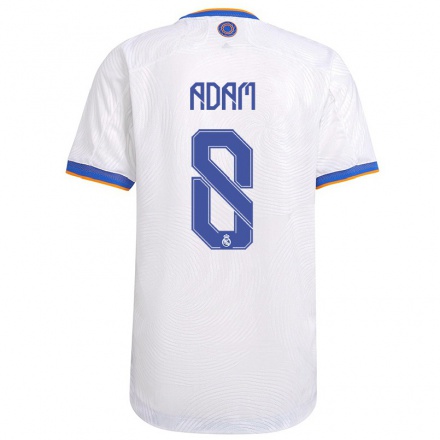 Naisten Jalkapallo Hanga Adam #8 Valkoinen Kotipaita 2021/22 Lyhythihainen Paita T-paita