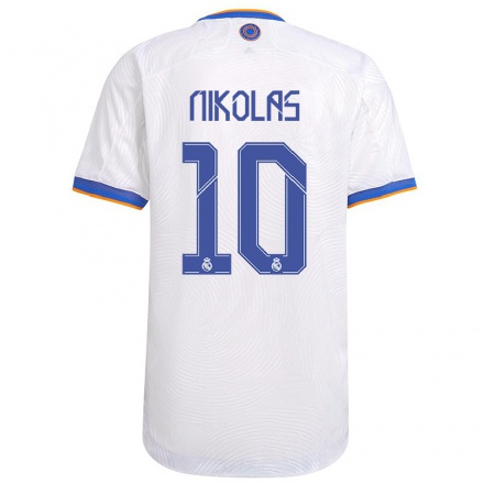 Naisten Jalkapallo Hernandez Nikolas #10 Valkoinen Kotipaita 2021/22 Lyhythihainen Paita T-paita