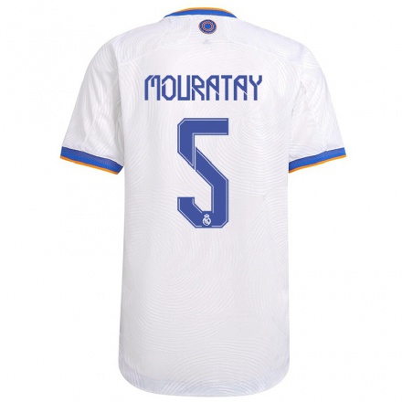 Naisten Jalkapallo Maximilano Mouratay #5 Valkoinen Kotipaita 2021/22 Lyhythihainen Paita T-paita