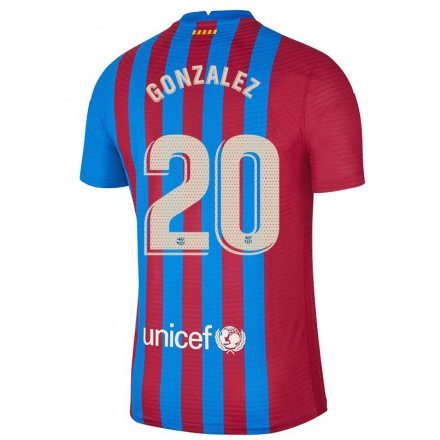 Naisten Jalkapallo Nico Gonzalez #20 Kastanjanruskea Sininen Kotipaita 2021/22 Lyhythihainen Paita T-paita