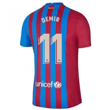 Naisten Jalkapallo Yusuf Demir #11 Kastanjanruskea Sininen Kotipaita 2021/22 Lyhythihainen Paita T-paita