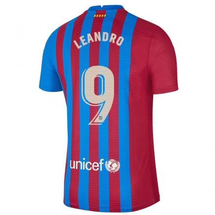 Naisten Jalkapallo Bolmaro Leandro #9 Kastanjanruskea Sininen Kotipaita 2021/22 Lyhythihainen Paita T-paita