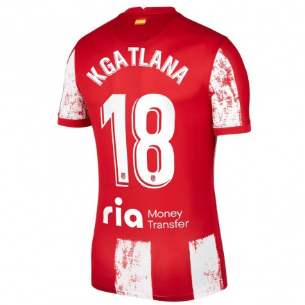 Naisten Jalkapallo Thembi Kgatlana #18 Punainen Valkoinen Kotipaita 2021/22 Lyhythihainen Paita T-paita
