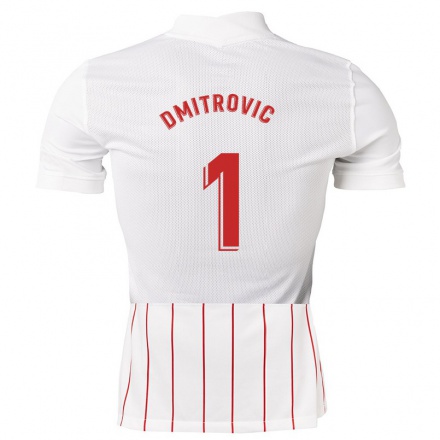 Naisten Jalkapallo Marko Dmitrovic #1 Valkoinen Kotipaita 2021/22 Lyhythihainen Paita T-paita