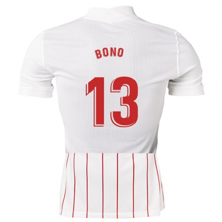 Naisten Jalkapallo Bono #13 Valkoinen Kotipaita 2021/22 Lyhythihainen Paita T-paita