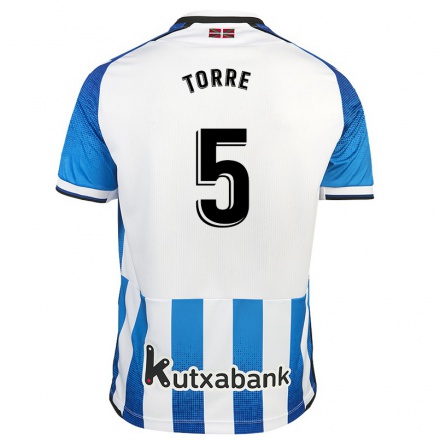 Naisten Jalkapallo Maddi Torre #5 Valkoinen Sininen Kotipaita 2021/22 Lyhythihainen Paita T-paita