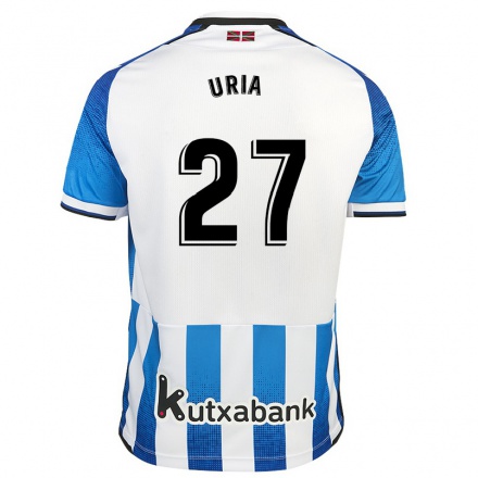 Naisten Jalkapallo Mirari Uria #27 Valkoinen Sininen Kotipaita 2021/22 Lyhythihainen Paita T-paita