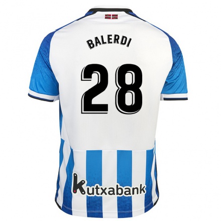 Naisten Jalkapallo Laida Balerdi #28 Valkoinen Sininen Kotipaita 2021/22 Lyhythihainen Paita T-paita