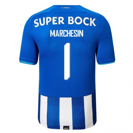 Naisten Jalkapallo Agustin Marchesin #1 Kuninkaallisen Sininen Kotipaita 2021/22 Lyhythihainen Paita T-paita