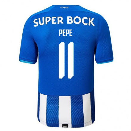 Naisten Jalkapallo Pepe #11 Kuninkaallisen Sininen Kotipaita 2021/22 Lyhythihainen Paita T-paita