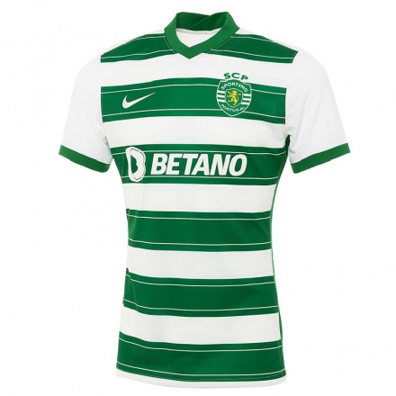 Naisten Jalkapallo Nuno Mendes #5 Valkoinen Vihreä Kotipaita 2021/22 Lyhythihainen Paita T-paita