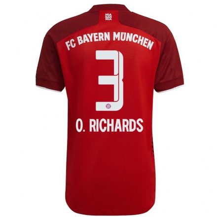 Naisten Jalkapallo Omar Richards #3 Tummanpunainen Kotipaita 2021/22 Lyhythihainen Paita T-paita