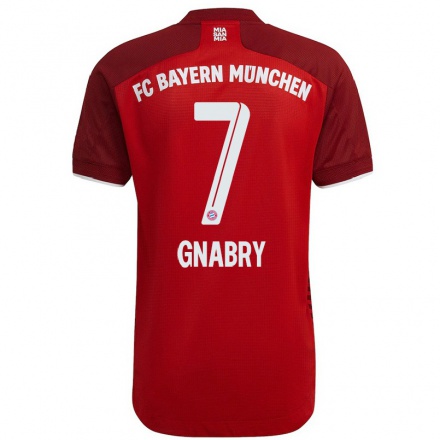 Naisten Jalkapallo Serge Gnabry #7 Tummanpunainen Kotipaita 2021/22 Lyhythihainen Paita T-paita
